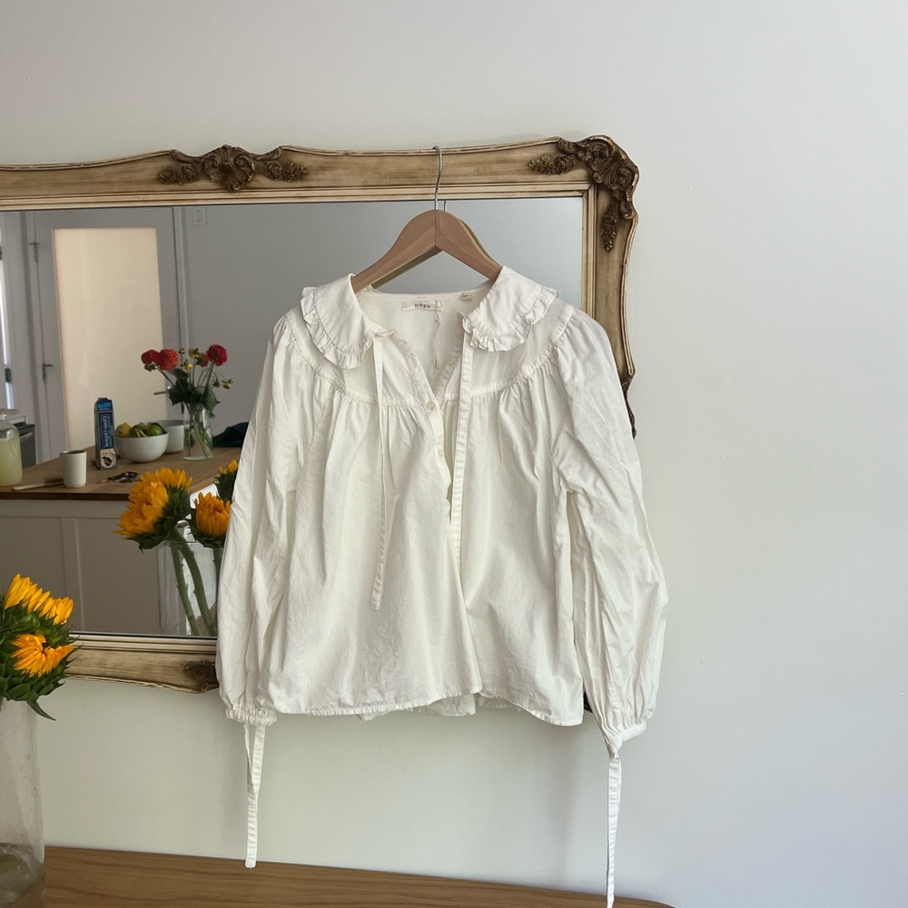 Down collared blouse